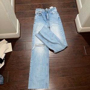 Zara wide leg boot cut jeans